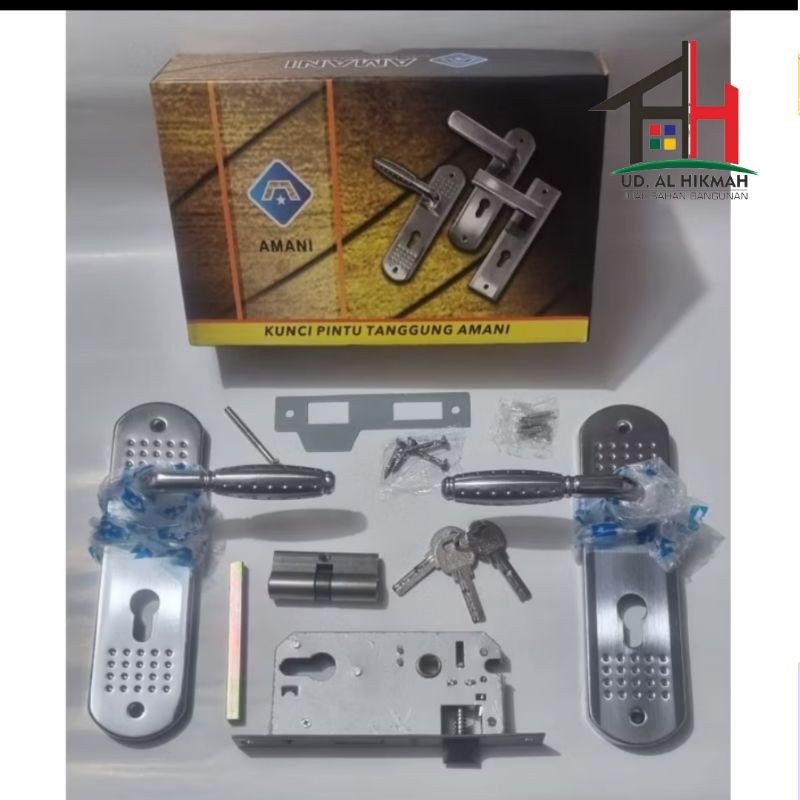 KUNCI PINTU TANGGUNG SN AMANI HANDLE PINTU SLOT PINTU RUMAH BULAT KOTAK