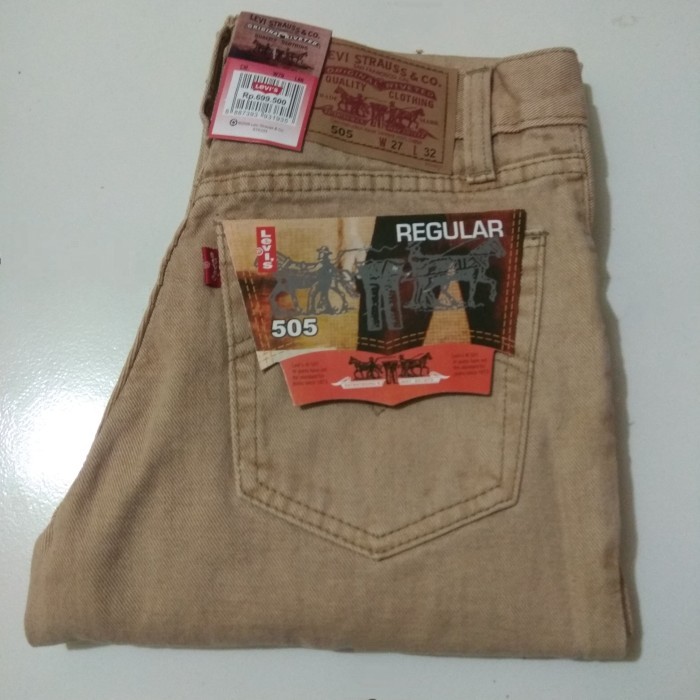celana jeans standar pria celana panjang pria warna cream - standar cream, 28