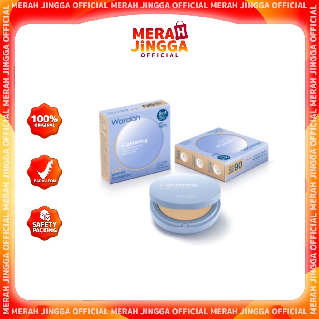 Wardah Lightening Two Way Cake | Wardah Lightening Powder Foundation | Merah Jingga Official