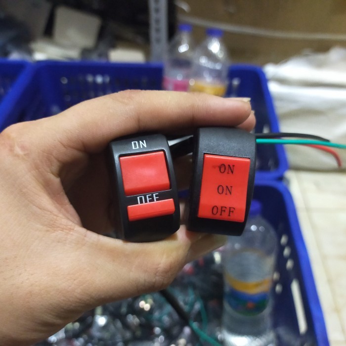 Saklar motor on on off lampu 3mode universal - ON ON OFF 3MODE