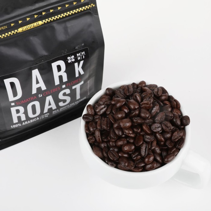 

Dark Roast ARABICA Coffee kopi sangrai gelap Arabika tidak asam 1kg - Beans