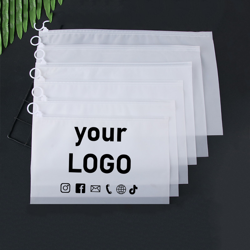

Minimum order of 50 pieces frosted zipper bag storage ziplock bag ring seal bag plastic zipper bag printing logo