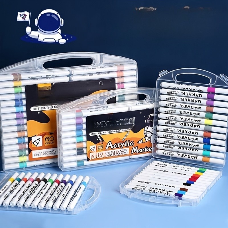 

Acrylic marker art watertight washable 24 color 12 color 48 color 60 color 80 color Hard head painting color hand-painted fast