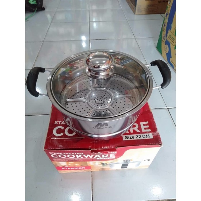 PANCI KUKUS-STEAMER STAINLESS MULIYA 22 CM