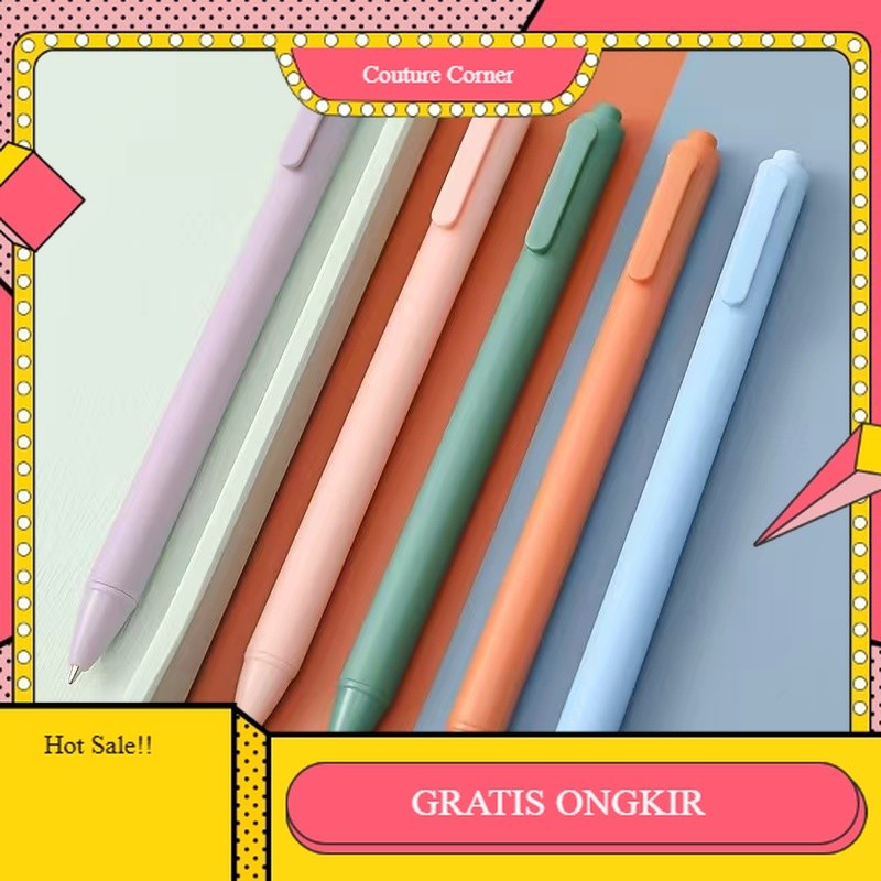 

【CORNER1】 SALE!! Pulpen Gel Macron Gelpen 0.5mm Tinta Hitam