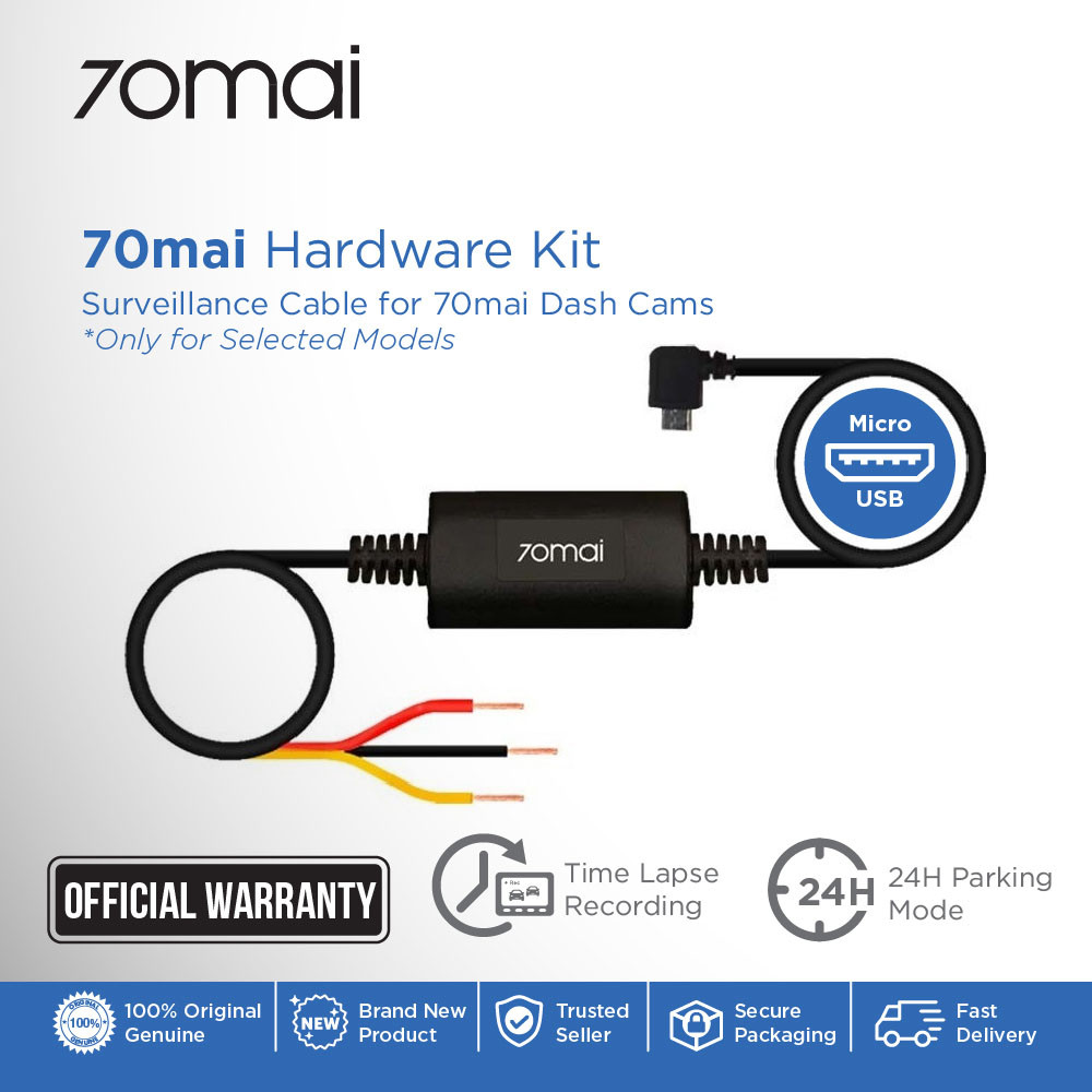 Xiaomi 70Mai Parking Surveillance Cable for 70mai 4K A800S WIDE PRO Plus A500 A500S Hardwire Kit for