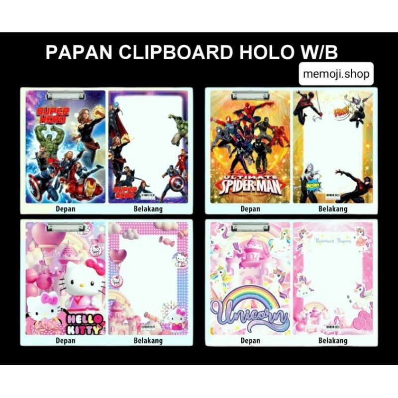 

Papan Ujian / Papan Jalan / Clipboard Hologram Whiteboard Fancy