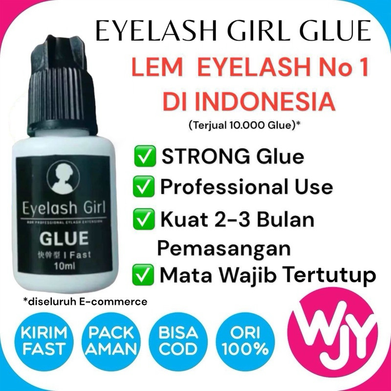 EYELASH GIRL GLUE LEM BULU MATA KUAT TAHAN LAMA SAMPAI 2 BULAN 10ML
