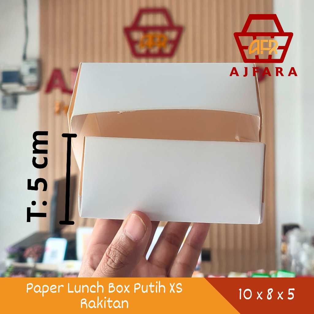 

Paper Lunch Box Putih XS Rakitan (10 x 8 x 5)