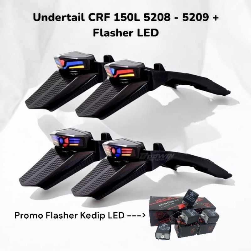 Spakbor Belakang crf 150l Undertail Stoplamp CRF 150L 5208 5029 LED + Flasher