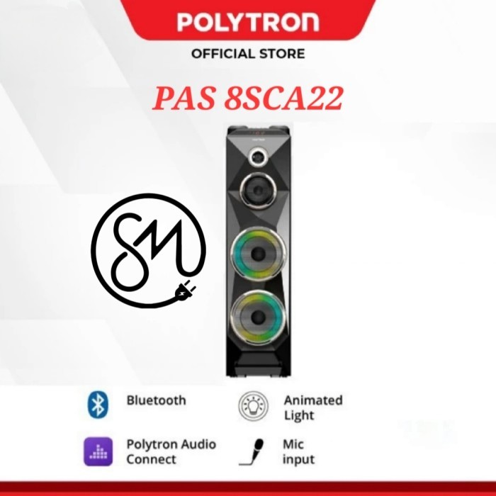 Speaker Aktif Polytron PAS 8SCA22 Active 8 inch PAS8SCA22 Bluetooth