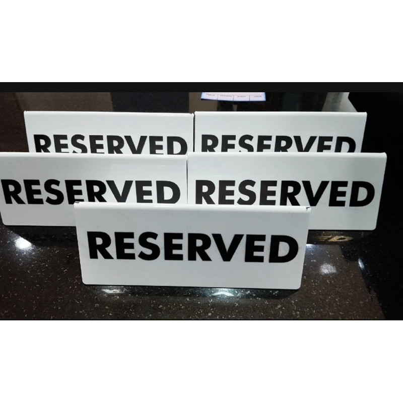 

3pcs Reserve Acrylic Table Sign Papan Meja Reserved Tanda Untuk Restaurantpan Meja /Reserved Seating Sign