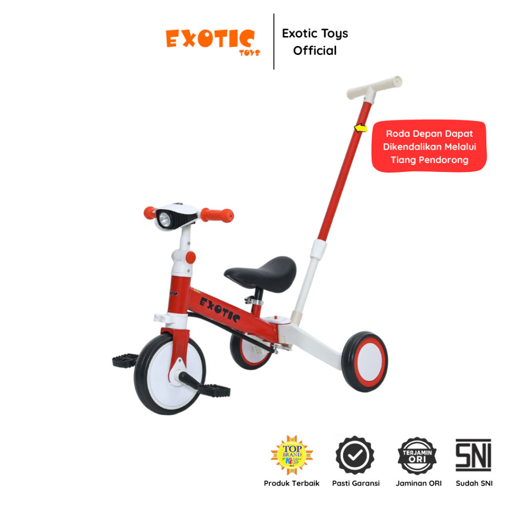 Exotic Toys Tricycle 4 in 1 ET-714 - Sepeda Anak Roda Tiga Multifungsi