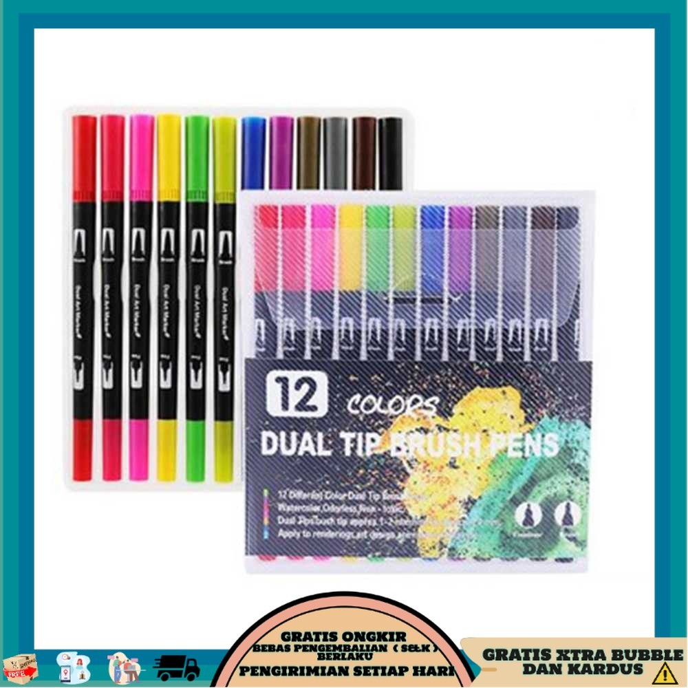 

TQK - Kolorowy Spidol Double Head Drawing Pen Fine Art Watercolor Set - MKB