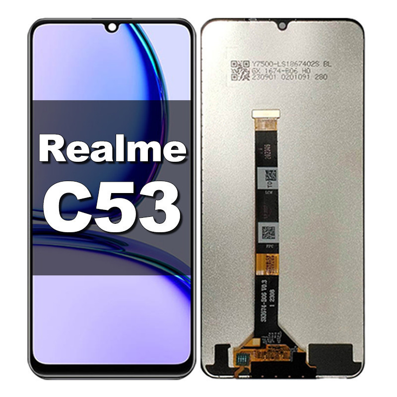 LCD REALME C53 TOUCHSCREEN Kompatibel Untuk Fullset Asli Crown Murah Ori Compatible For Glass Touch 