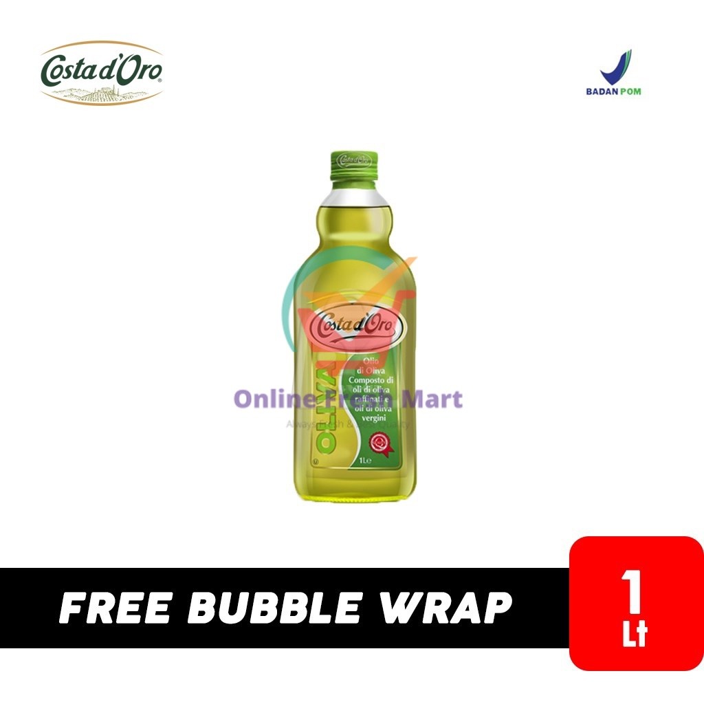 

Costa D'oro Pure Olive Oil / Minyak Zaitun (Botol Kaca 1 Liter) - Online Fresh Mart Denpasar