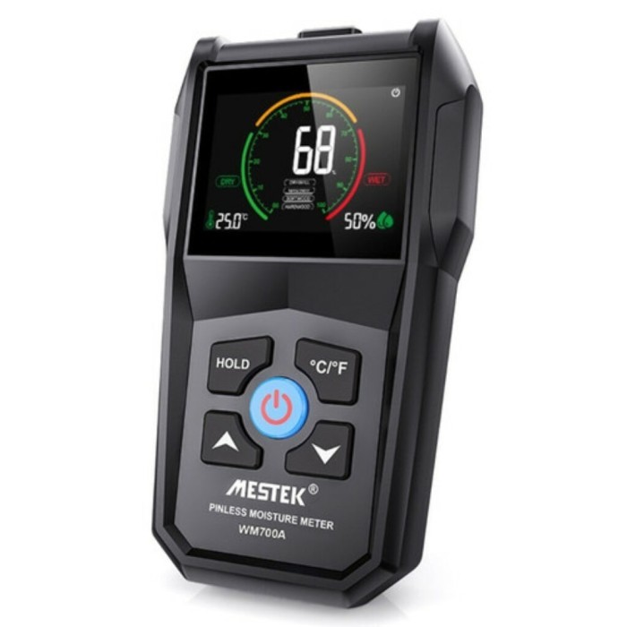 Pinless Moisture Meter Mestek WM700A Wood Concrete MC Tester Tembok
