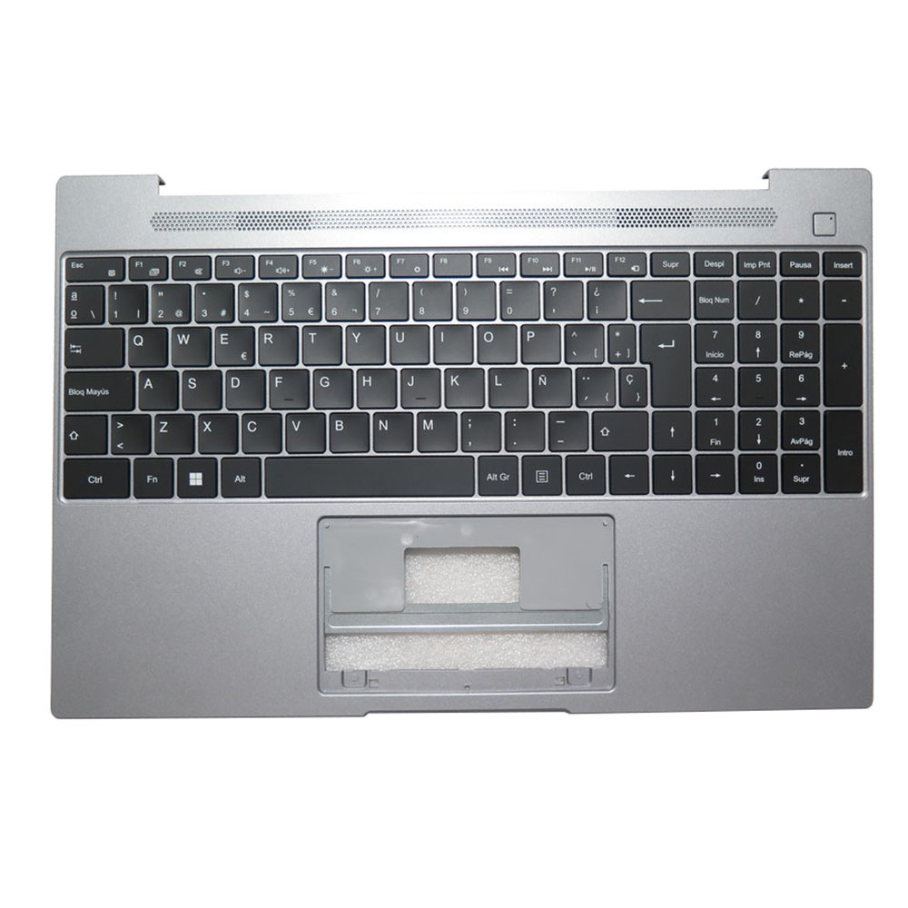 Laptop PalmRest&keyboard For MEDION NB019-7 UK XK-DZH040 Silver Top Case Black Spanish SP Keyboard