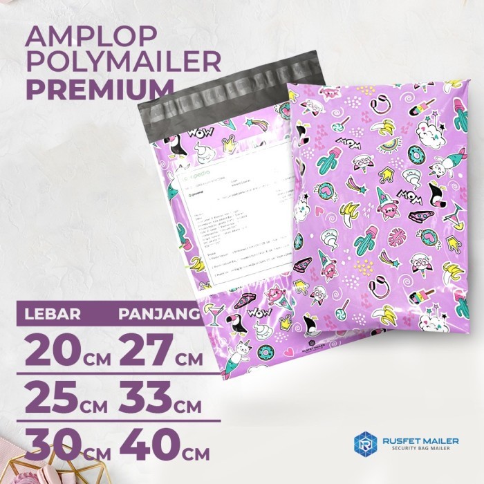 

Amplop Plastik Polymailer Motif Lucu / Plastik Packing Olshop Termurah - Candy Ice, 20x27