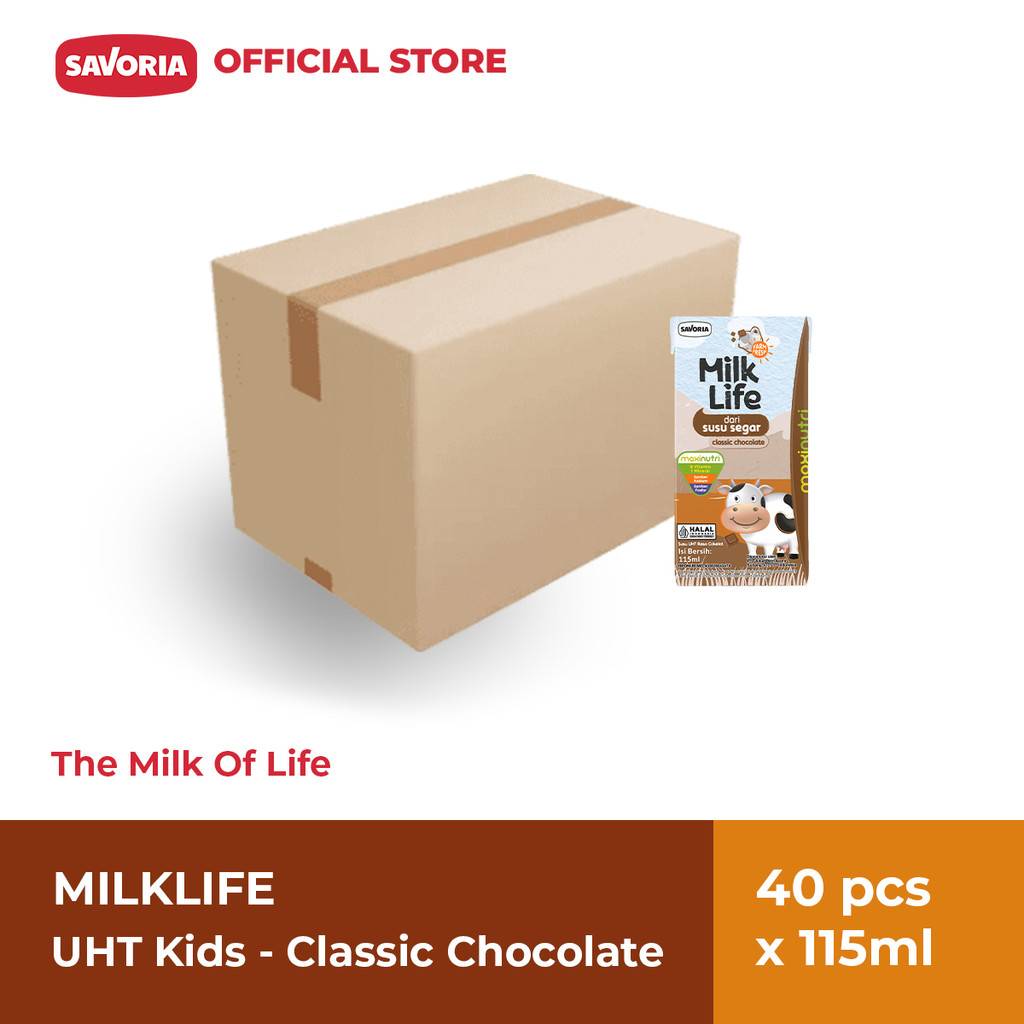 

MilkLife UHT Kids Classic Chocolate Milk 1 Karton - Susu Rasa Coklat 40 Pcs x 115ml