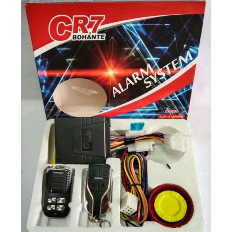 ALARM MOTOR CR7 REMOT STARTER CR7 ALARM ANTI MALING CR7 ALARM SYSTEM KEYLESS STARTER REMOTE MOTOR CR
