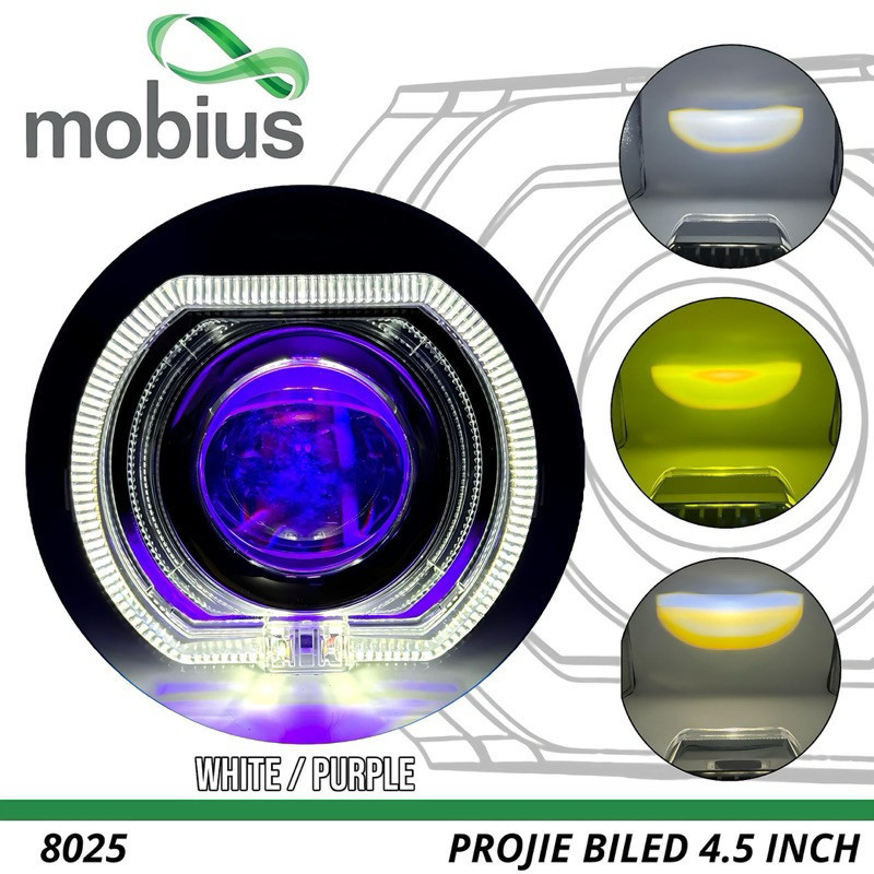 LAMPU PROJIE BILED 4.5inch 8025 MOBIUS LAMPU PRO J BILLED MOTOR HIGHLOW -