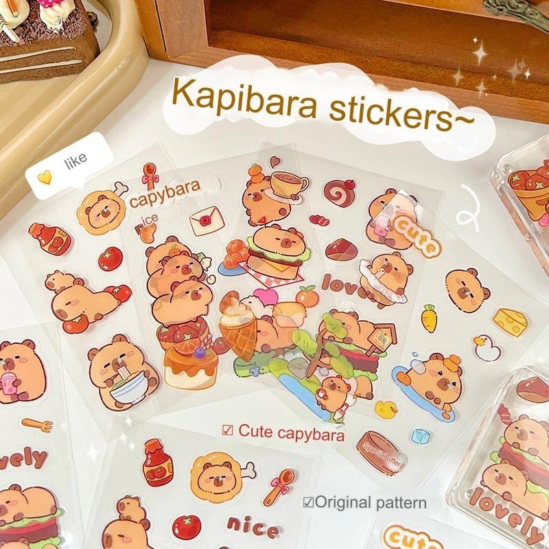 

Capybara Series Sticker Sheet Journal DIY Scrapbook Decor Korean Stickers Photocard Deco Photocard Stiker