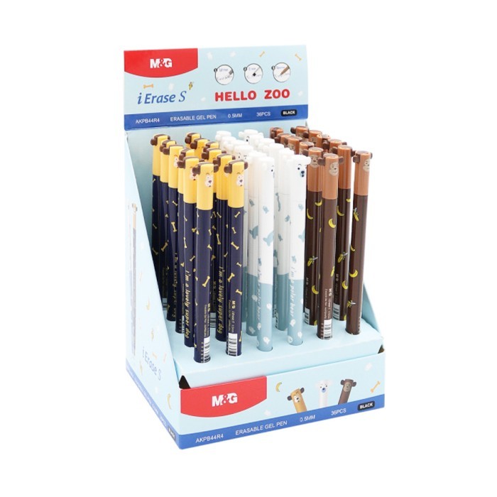 

Ballpoint Hot Erasable Gel Pen Hello Zoo M&G AKPB44R4 0.5mm Hitam