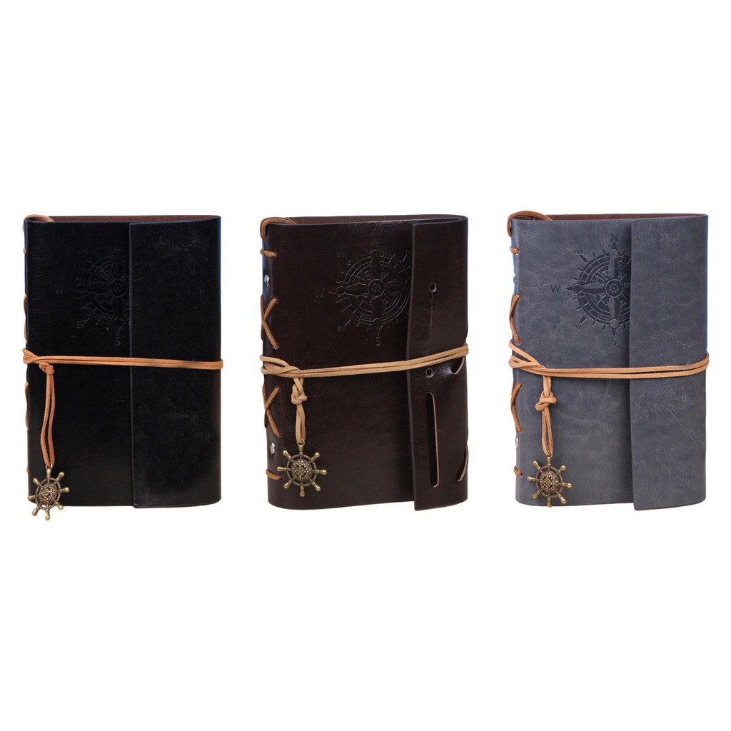 

Vintage Leather Journal Old Style Personal Gifts Antique for Women Men Teen Girls Boys PU Cover Handmade Art Note Book 80 Pages