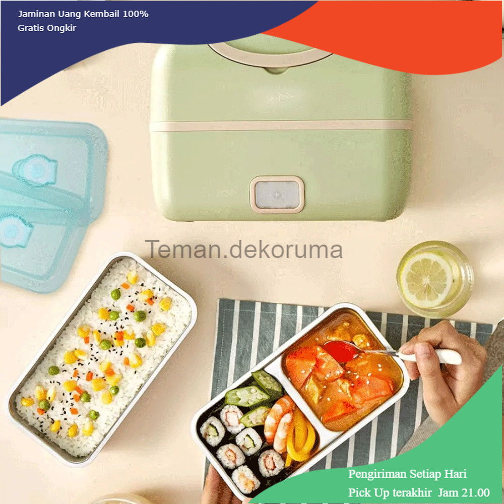 TD - DPR BILLBEAR Kotak Makan Pemanas Elektrik Double Layer Lunch Box 2 Bowl 2L - BE-FH888
