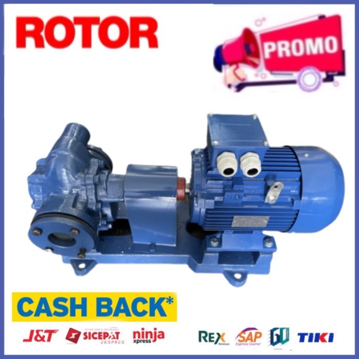 Pompa Oli Gear Pump Type RK 83.3liter/menit Merk Rotor 2.2kw 3phase