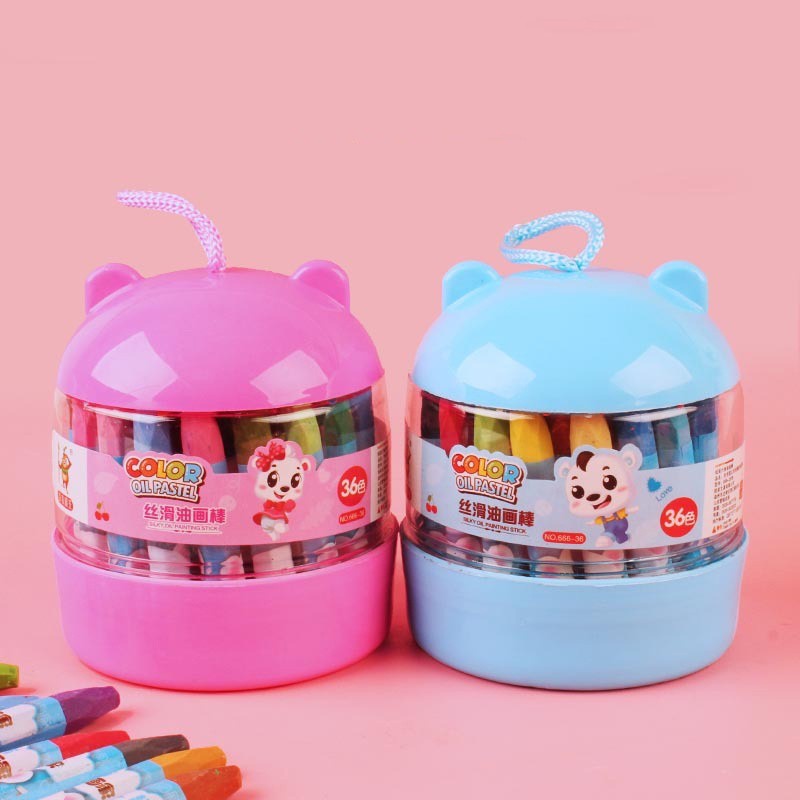 

❀SS❀ ALAT TULIS CRAYON ISI 12 WARNA / CRAYON DESAIN BARREL / MOTIF 2 WARNA KAWAII