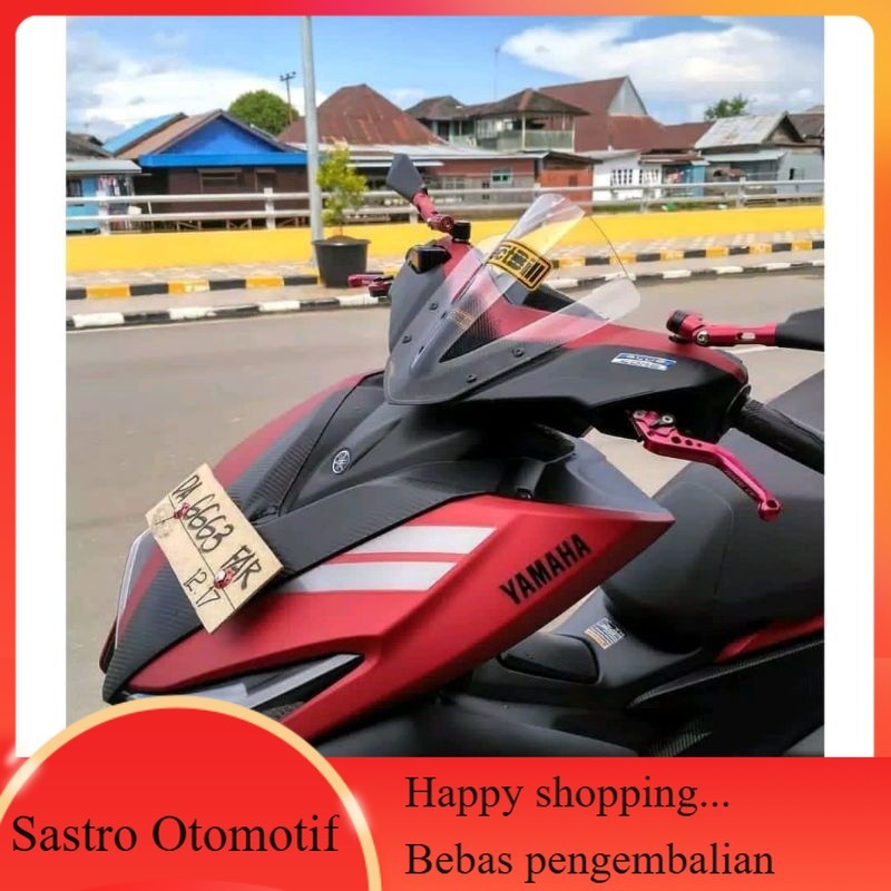 Visor Sectbill motor Aerox Hitam transparan bening Windshiled Aerox Sectbill