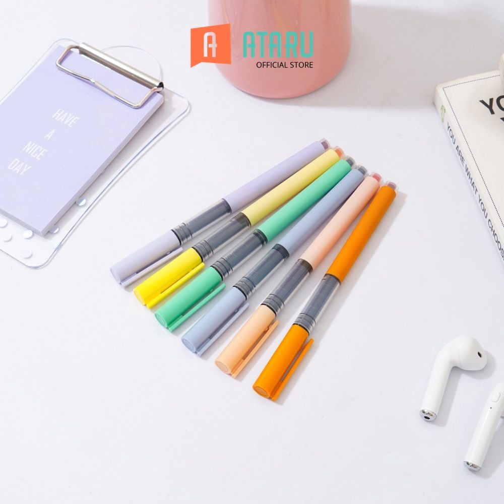 

Ataru Set 6 Pcs Pulpen Rainbow Series Pena Perlengkapan Menulis Bolpoin Set Alat Tulis Lucu Stationery