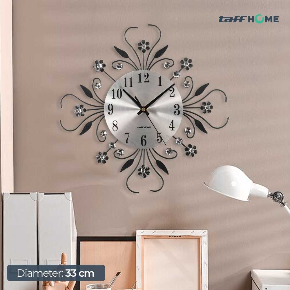 

TaffHOME Jam Dinding 3D Quartz Creative Model Luxury Diamond 33 cm - H7