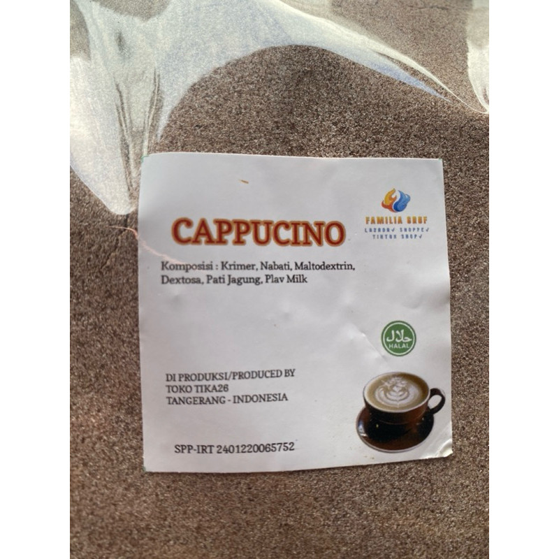 

TERLARIS - BUBUK MINUMAN CAPPUCINO 1 KG RENDAH GULA FAMILIA GRUF ORIGINAL