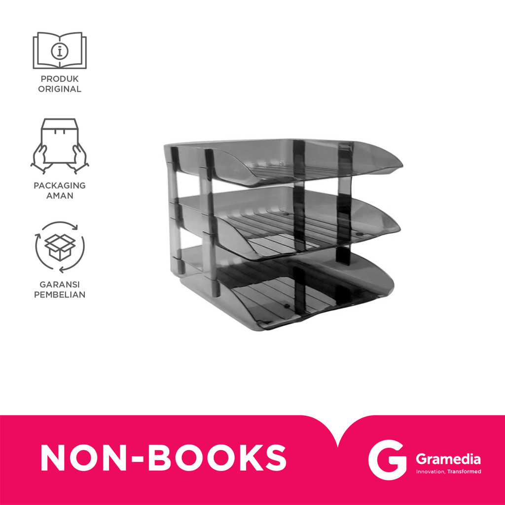 

Office-P Letter Tray W2015 Black 3Tier
