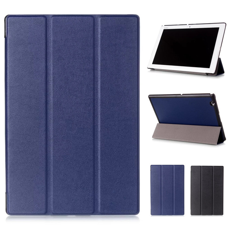 For Sony Xperia Z2 Tablet Case Tri-Fold PU Leather Stand Cover For Sony Xperia Z2 Z3 Z4 Case Tablet 