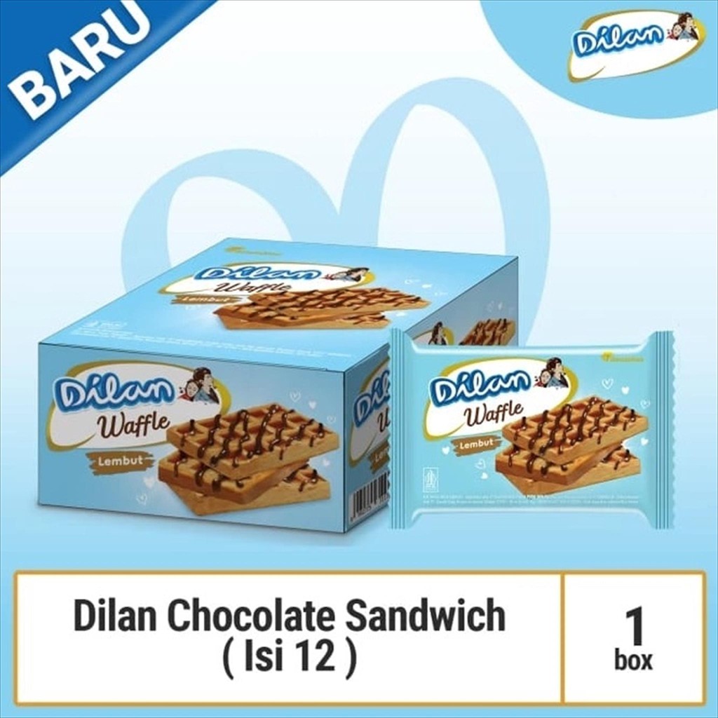 

DILAN Chocolate Waffle dilan waffel coklat lembut [16 gr x 12 pcs] 1 box