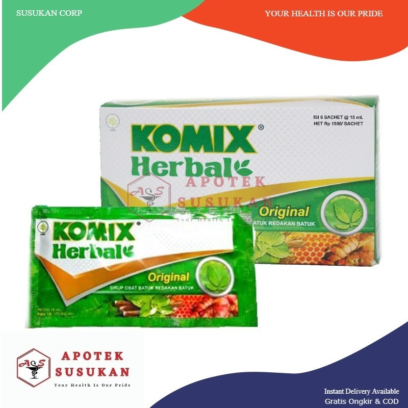 

Komix Herbal Original 1Kotak Isi 6 Sachet