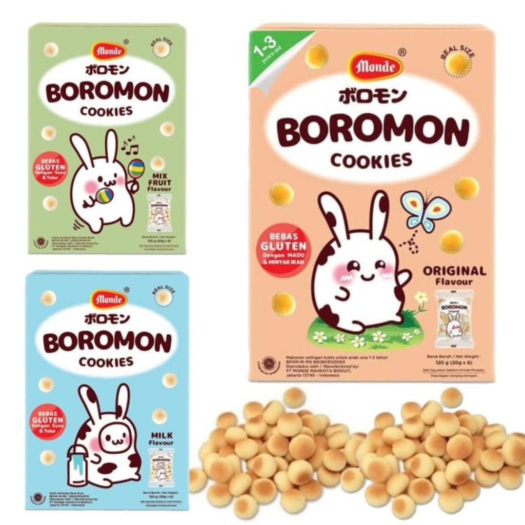 Boromon Cookies Monde 1 tahun+ 100gr / Monde Biskuit Boromon / Biskuit Boromon / Biskuit Bayi