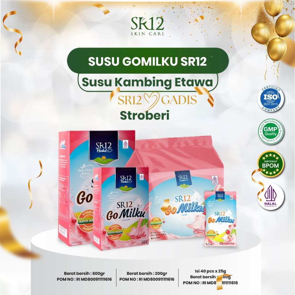 

Susu Kambing Gomilku SR12 Herbal - Susu Bubuk Kambing Etawa Rasa Strawberry - Go Milku Susu Kambing