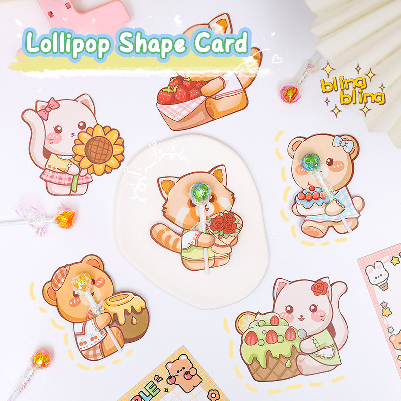 

Small Fresh Simple Style Postcard High Appearance Cards Cute Animal Originality Holiday Blessings Cardstock Kawaii Stationery