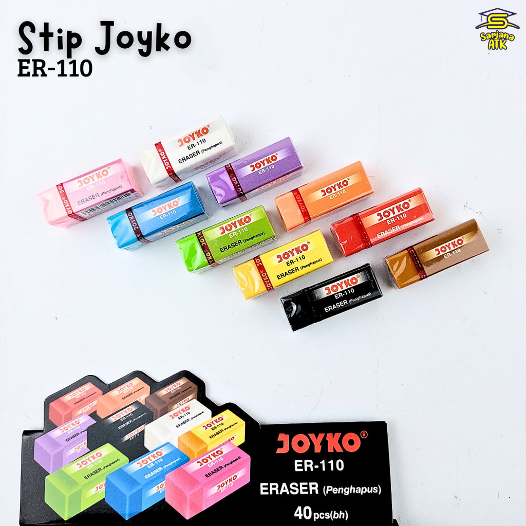 

(1Pcs) Penghapus Pensil / Eraser Pencil / Stip Merk Joyko ER-110 Warna