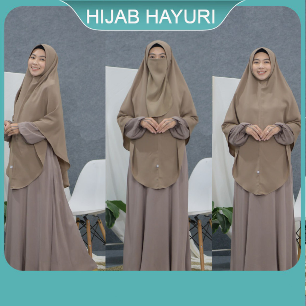 HIJAB HAYURI Gamis Halimah / Gamis Bahan Rayon Adem / gamis syari murah Harian Wanita Simpel Syari