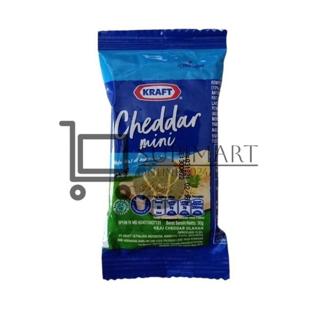 

Keju Kraft Mini Cheddar Sachet 30 Gram