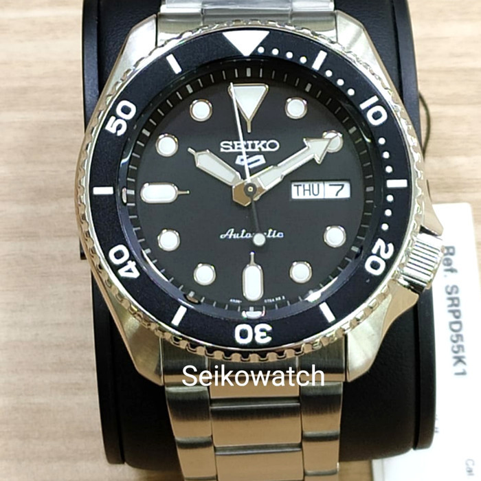 Seiko 5 Sports SRPD55K1 Automatic Black Dial Man WR100M SRPD55
