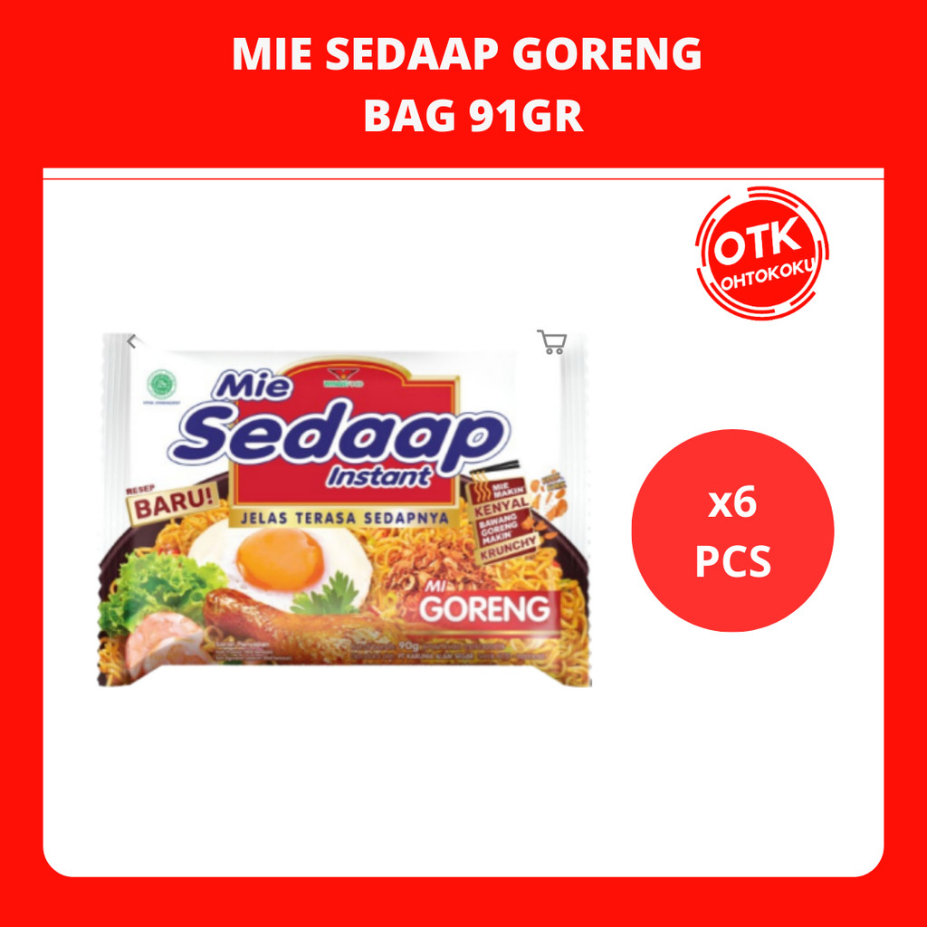 

SEDAAP Mie Instan Goreng 91 GR X 6 Bag