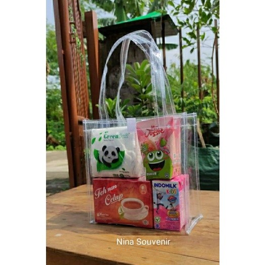 

Tas Parcel Natal Full Transparan (READY STOK) 20*10*20