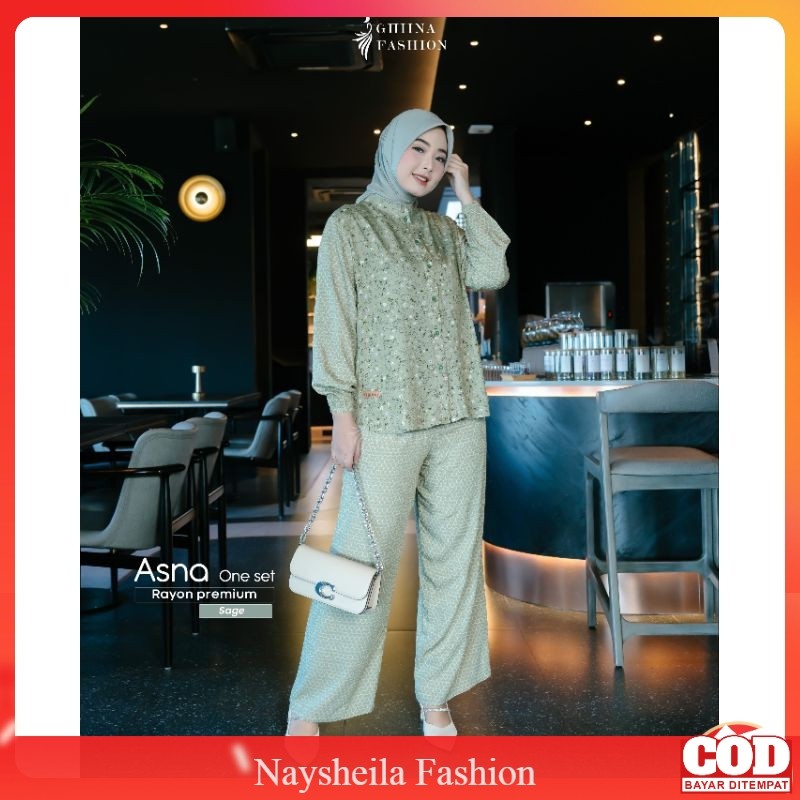 Asna One set By Ghina Fashion Setelan Terbaru Kekinian